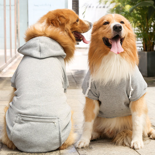 Plaid Zipper Pocket Dog Sweater