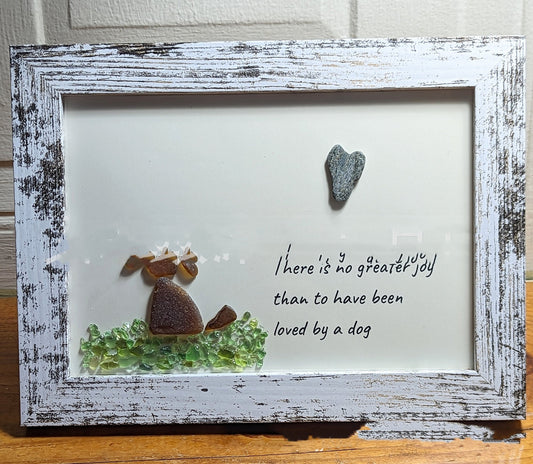 Sea Glass Art Gift For Dog Lovers