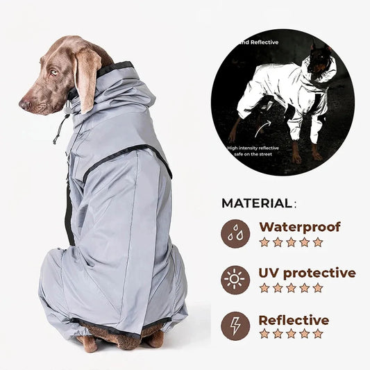 Reflective Waterproof Raincoat Small Medium Large Dog