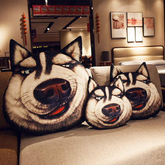 Husky Head Pillow