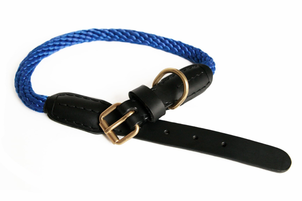 Alvalley Rope and Leather Collar with Buckle