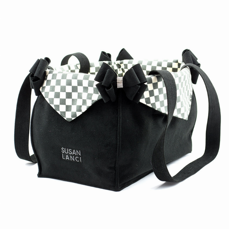 Susan Lanci Designs Black Nouveau Bow Luxury Carrier