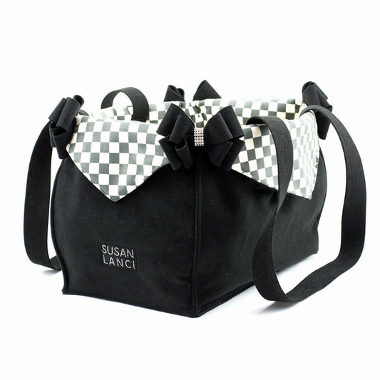 Susan Lanci Designs Black Nouveau Bow Luxury Carrier