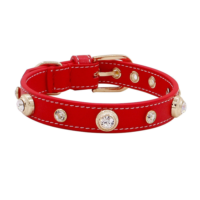 Leather Dog Collar- Multicolor