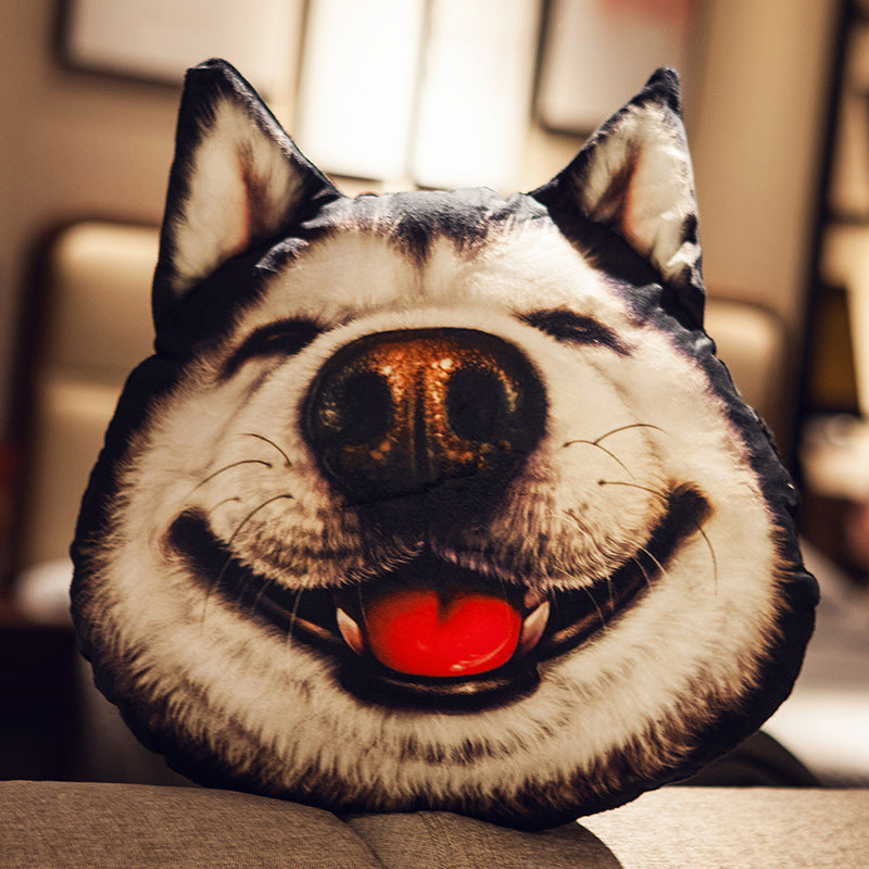 Husky Head Pillow