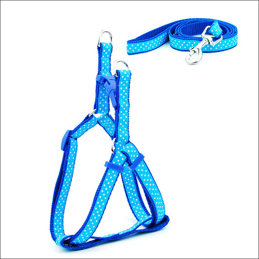 Polka Dot Pet Chest Straps Dog Leash