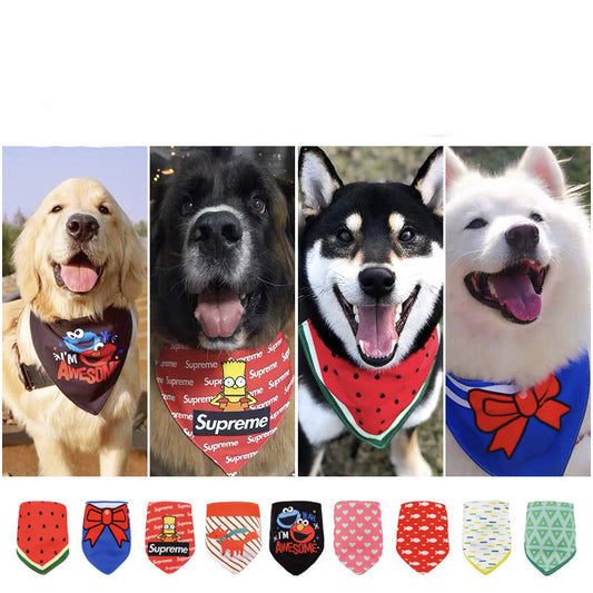 Three-Layer Saliva Triangle/Scarf for Dogs