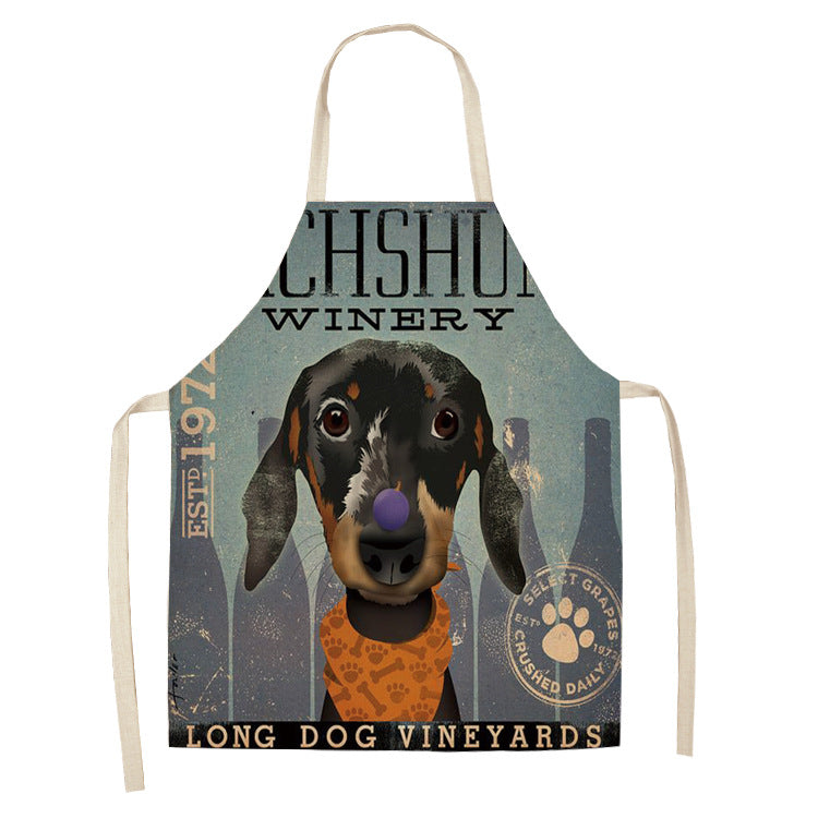 Cotton and Linen Dog Apron