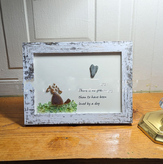 Sea Glass Art Gift For Dog Lovers