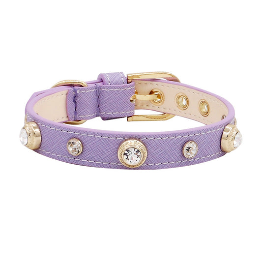 Leather Dog Collar- Multicolor