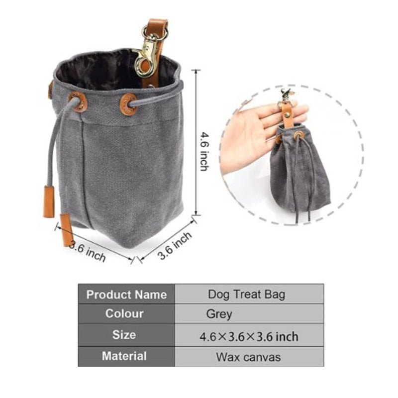 Bundled Canvas Dog Food Bag Storage