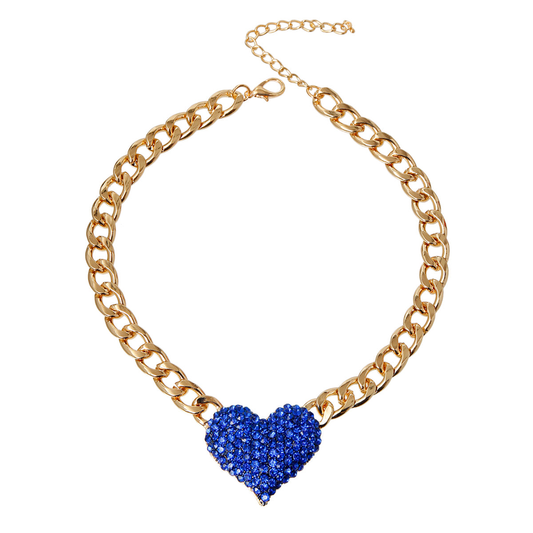 Rhinestone Heart Necklace
