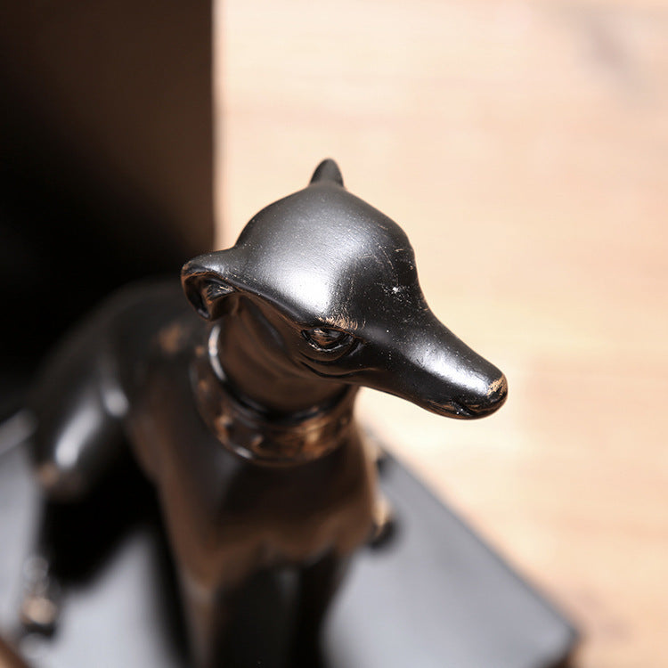 Resin Standing Dog Sitting Book File