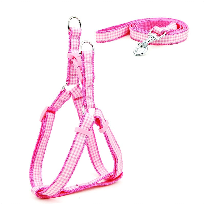 Polka Dot Pet Chest Straps Dog Leash