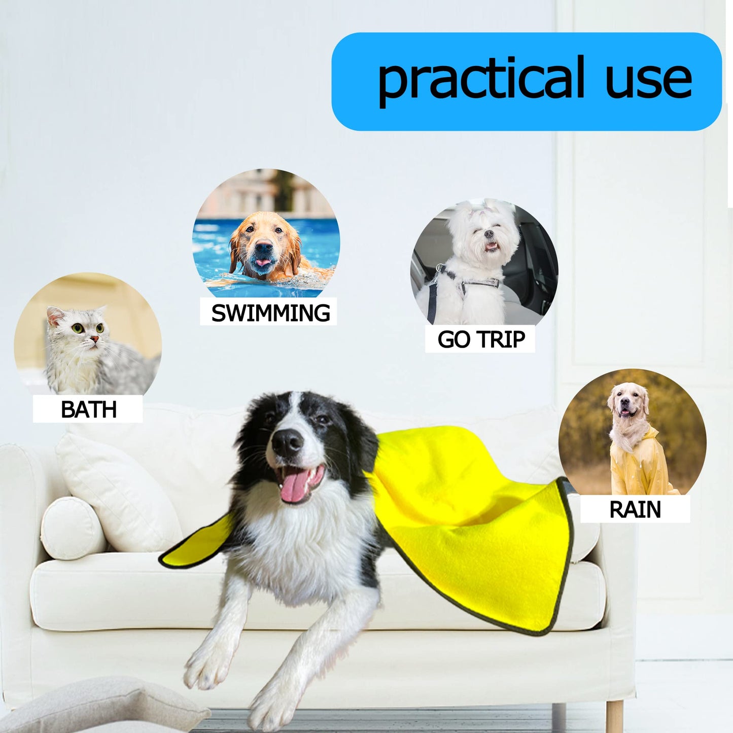 Towels Quick Drying Bath Towel for Dogs