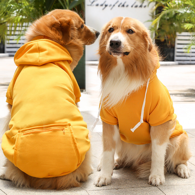 Plaid Zipper Pocket Dog Sweater