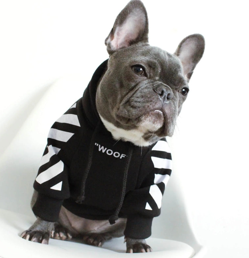 Corgi Schnauzer Fashion Three-Stripe Dog Sweater