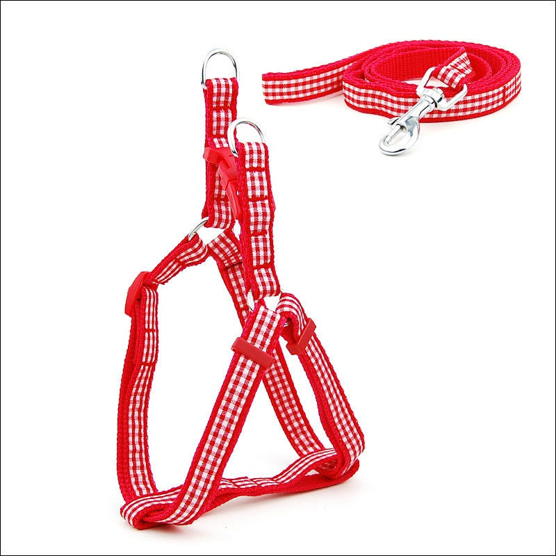 Polka Dot Pet Chest Straps Dog Leash