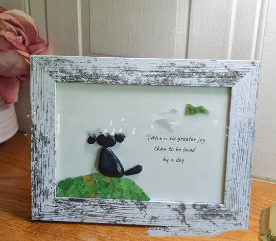 Sea Glass Art Gift For Dog Lovers