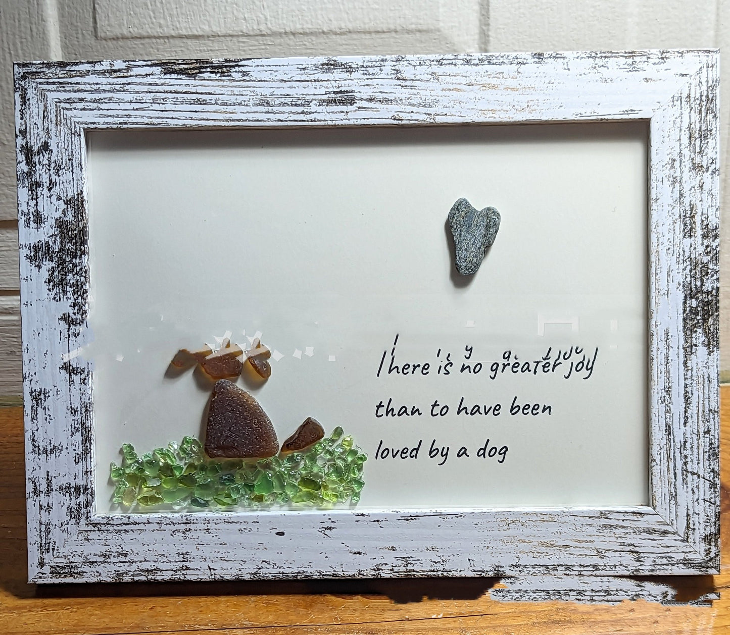 Sea Glass Art Gift For Dog Lovers