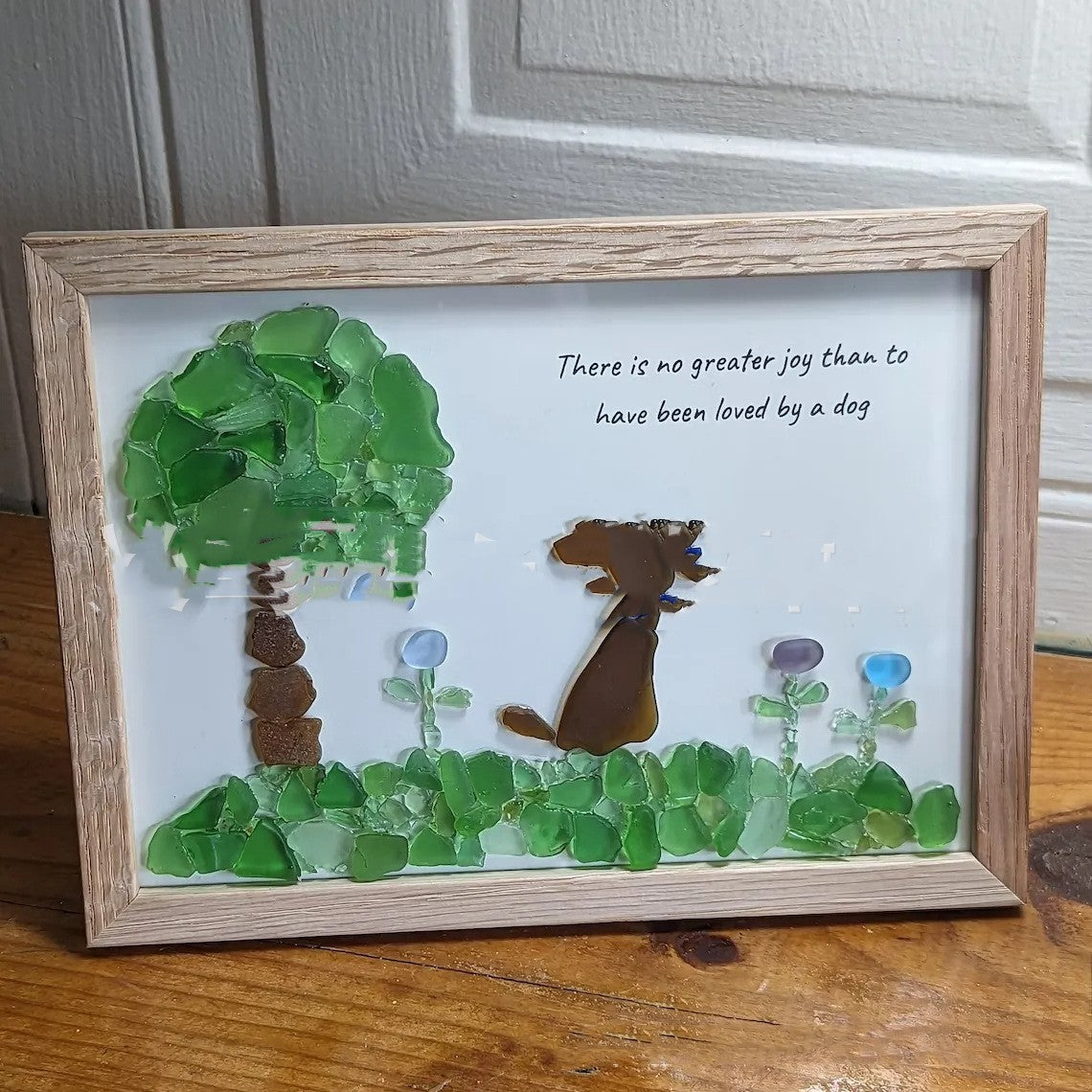 Sea Glass Art Gift For Dog Lovers