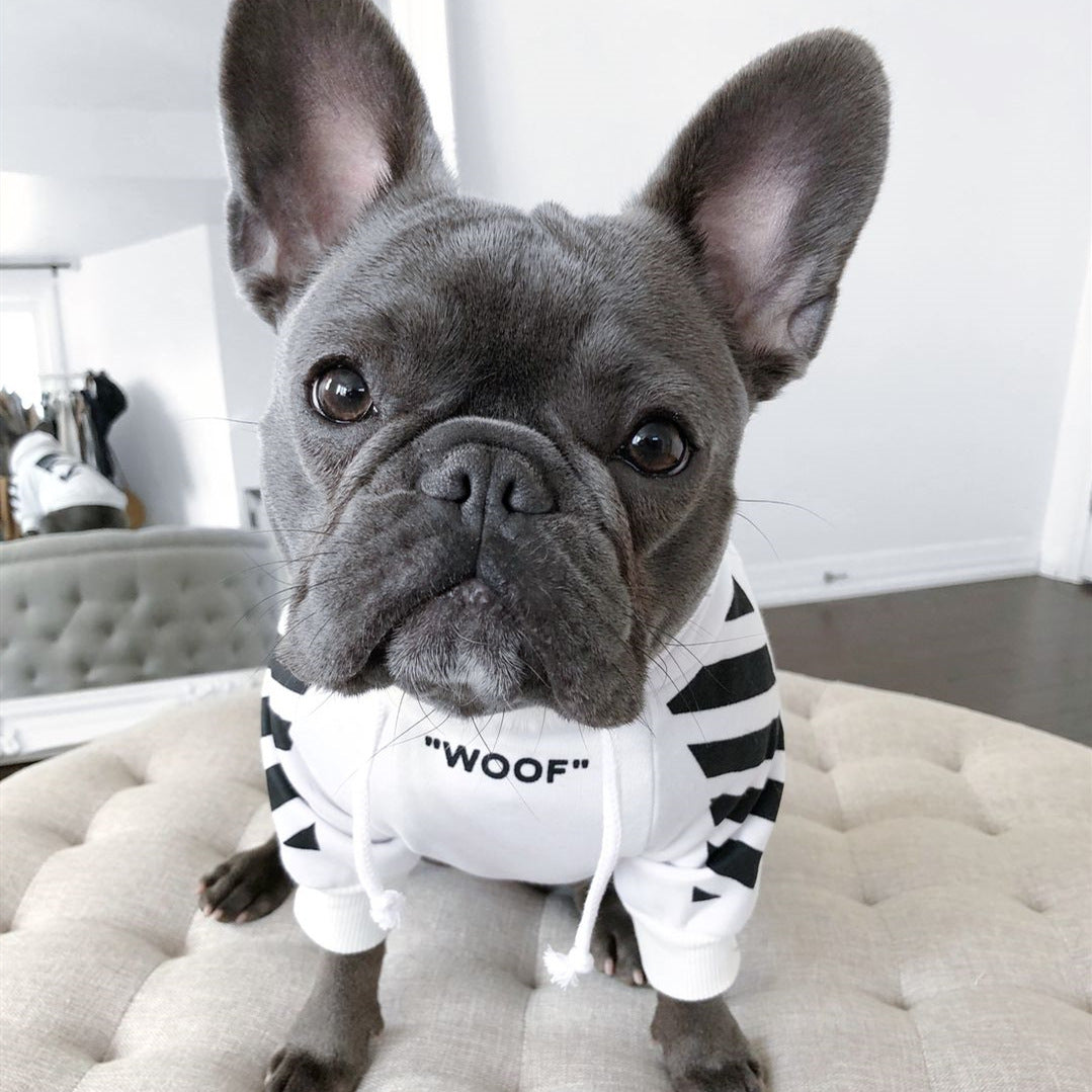 Corgi Schnauzer Fashion Three-Stripe Dog Sweater