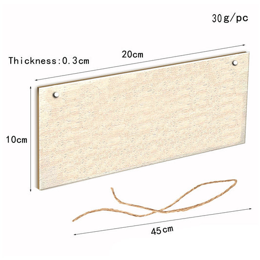 Wooden Dog Hanging Rectangular Decoration