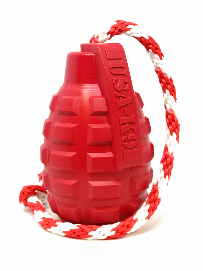 USA-K9 Grenade Durable Rubber Chew Toy