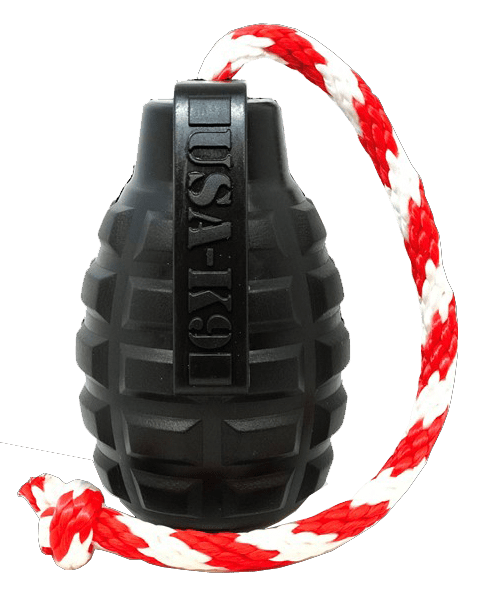 USA-K9 Grenade Durable Rubber Chew Toy