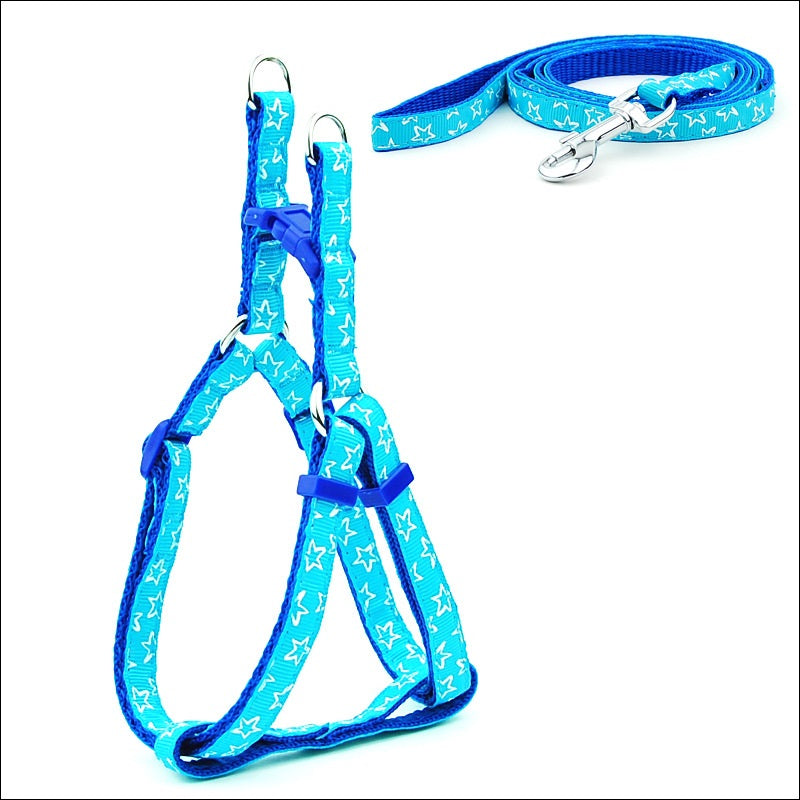 Polka Dot Pet Chest Straps Dog Leash