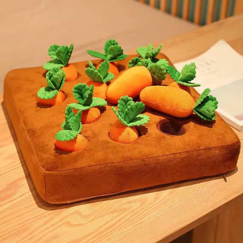 Carrot Plush Dog Toy