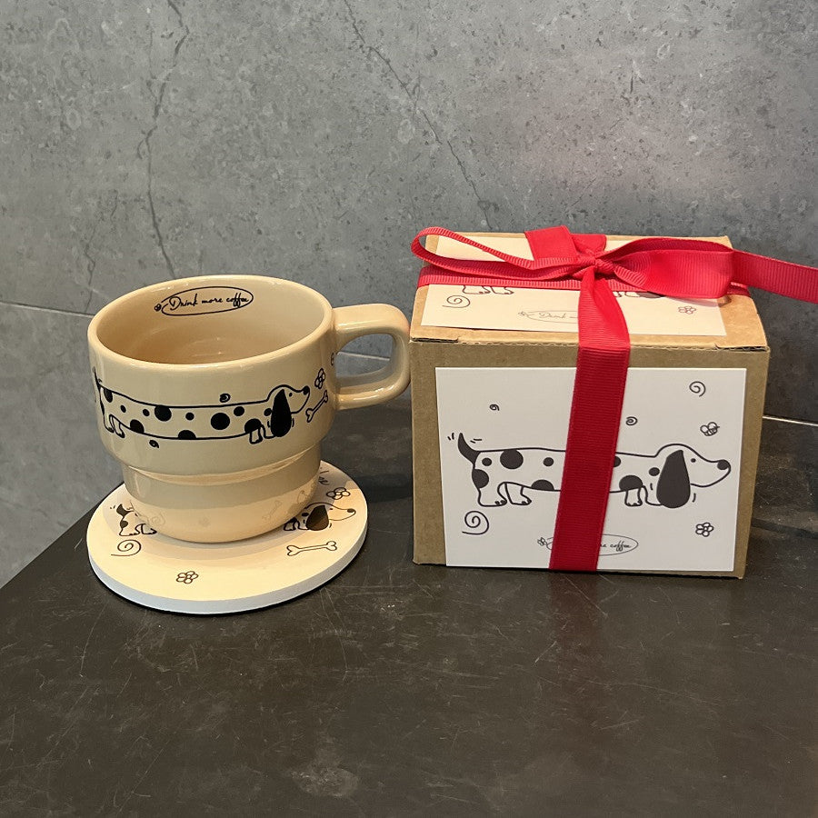 Dachshund Dog Coffee Cup Gift Box
