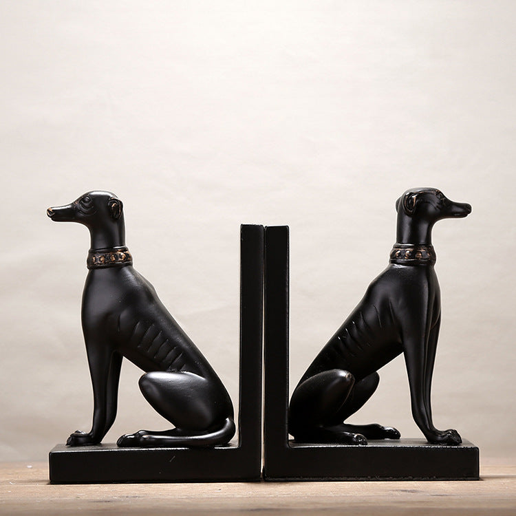 Resin Standing Dog Sitting Book File