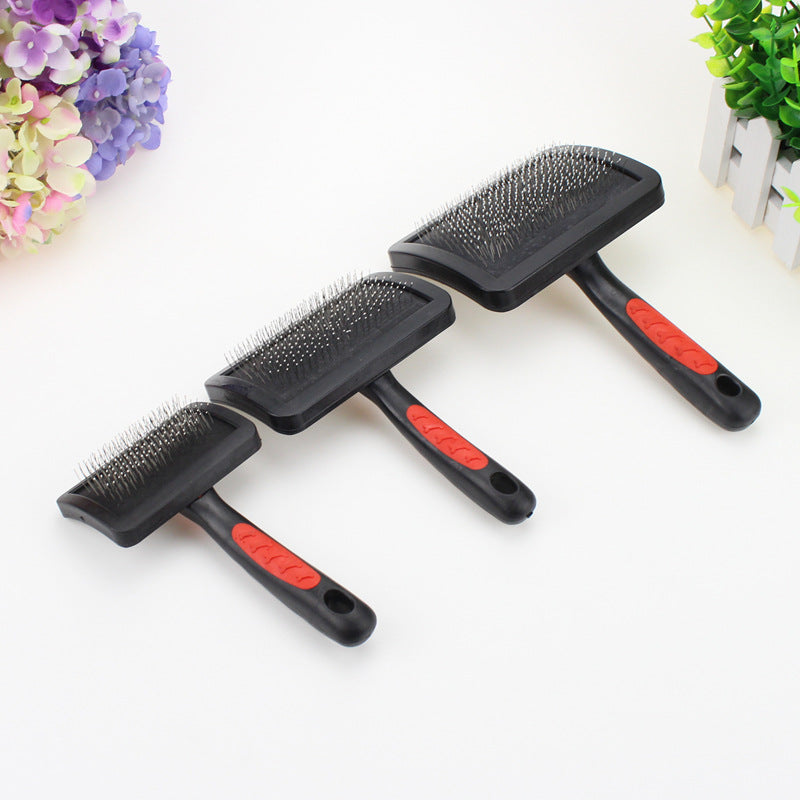Bone Footprint Plastic Handle Dog Pin Comb