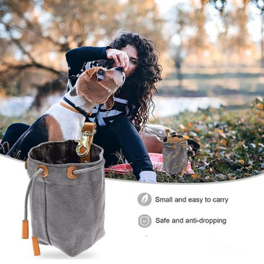 Bundled Canvas Dog Food Bag Storage