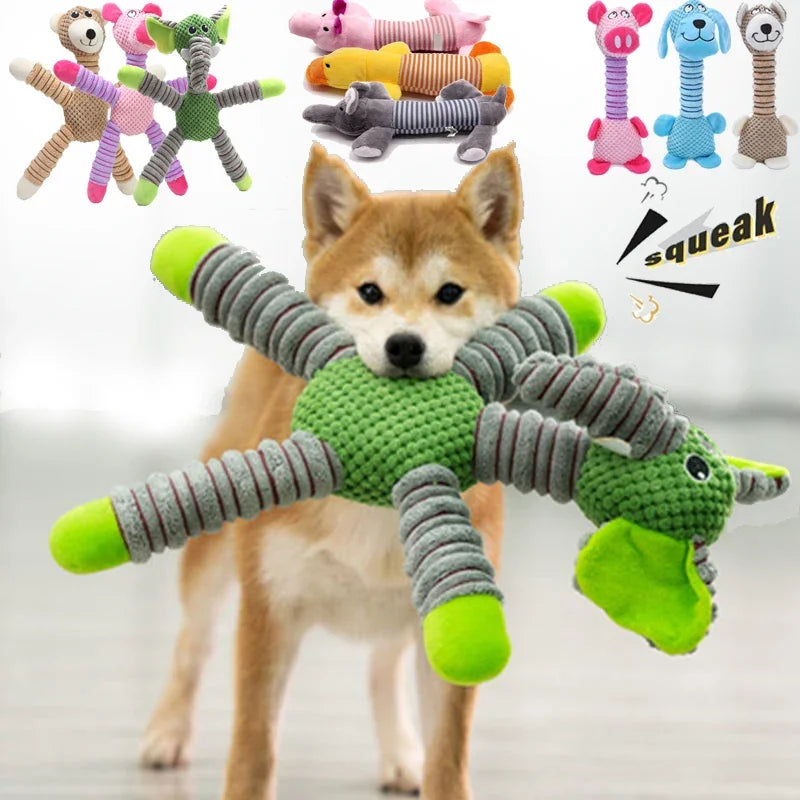 Large Squeaky Animal Soft Plush Dog Chew Toy