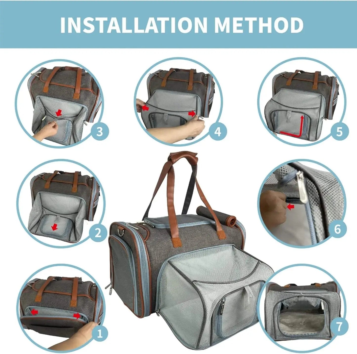 Gold Series Standard Size Airline Compliant Expandable Pet Carrier V3.0