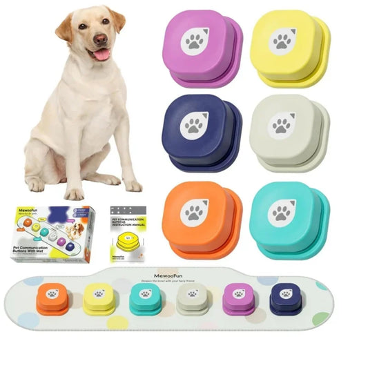 Communication Training Buzzer Recordable Talking Button w/Mat