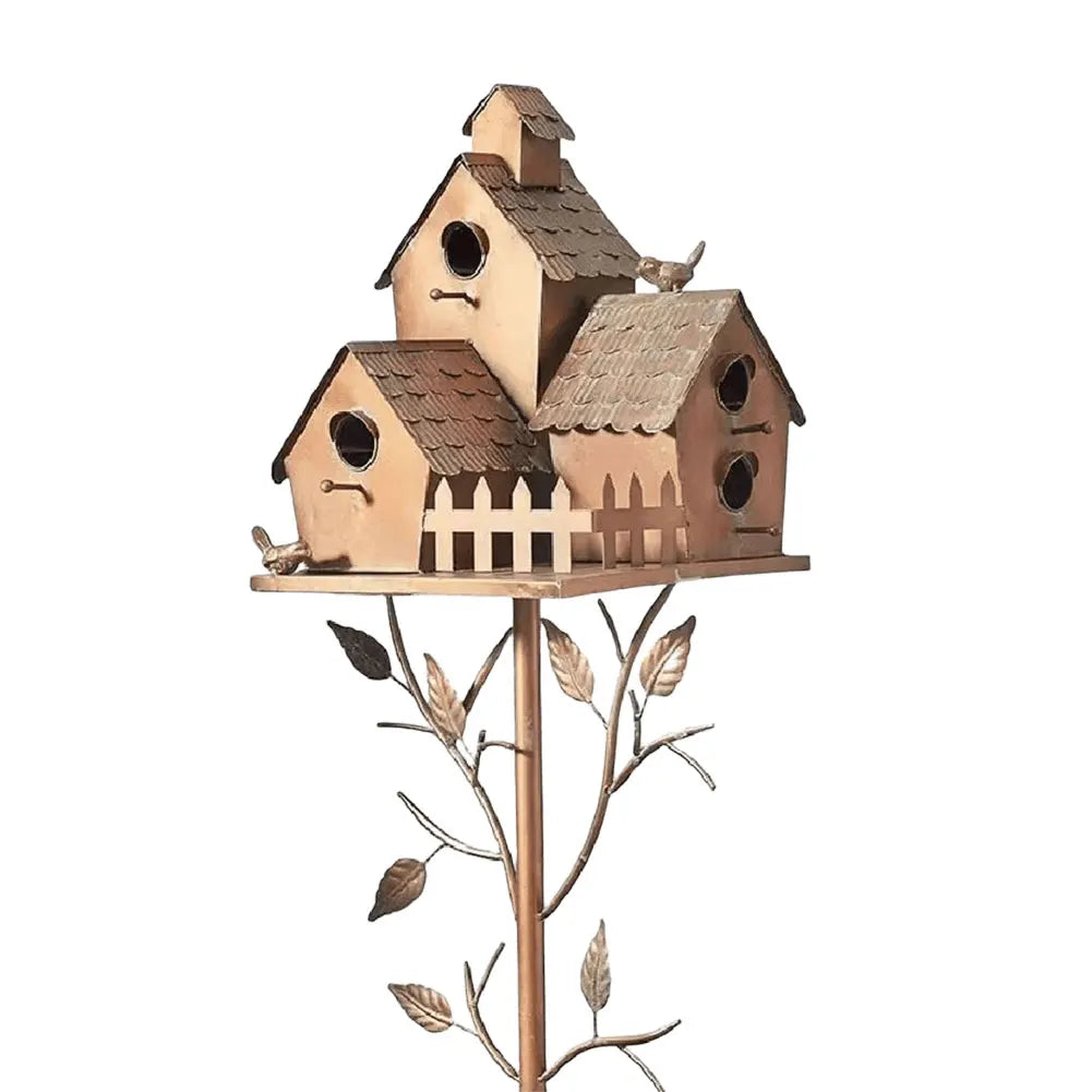 Metal Garden Stake Bird House