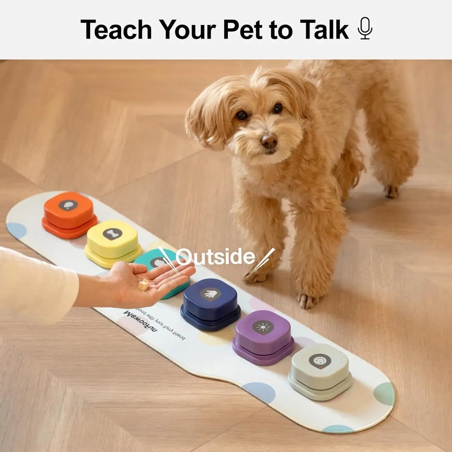 Communication Training Buzzer Recordable Talking Button w/Mat