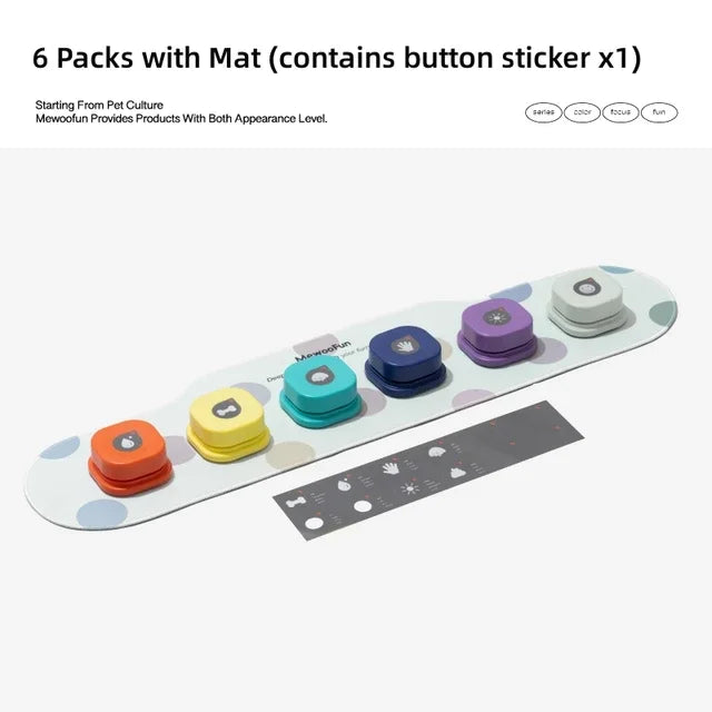 Communication Training Buzzer Recordable Talking Button w/Mat