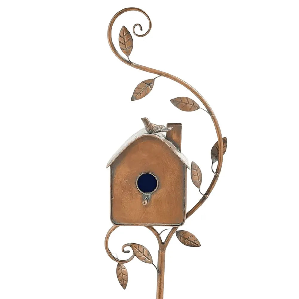 Metal Garden Stake Bird House