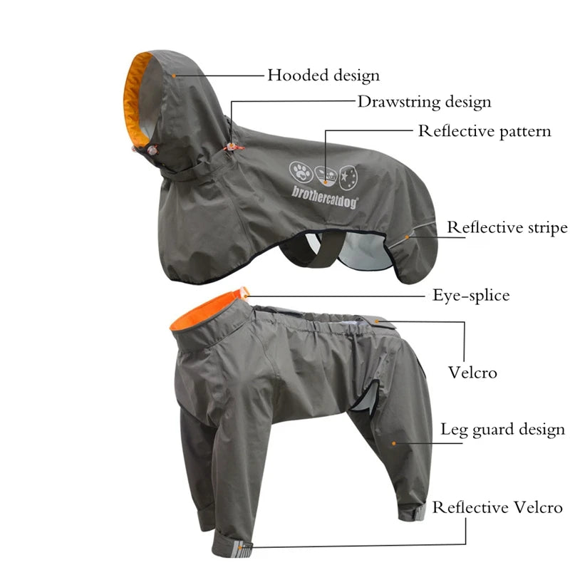 Dog Raincoat For Medium Large Dogs