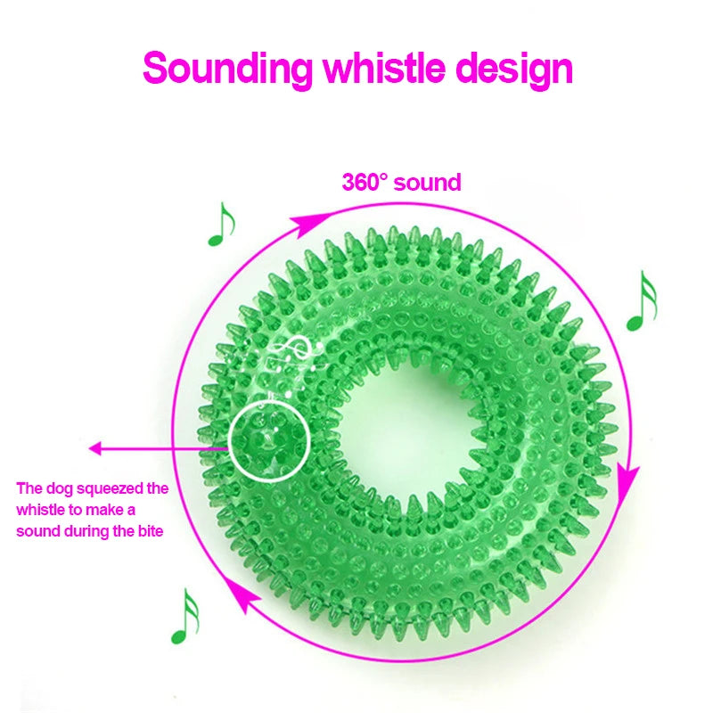 Squeaky Round Chew Dog Toy