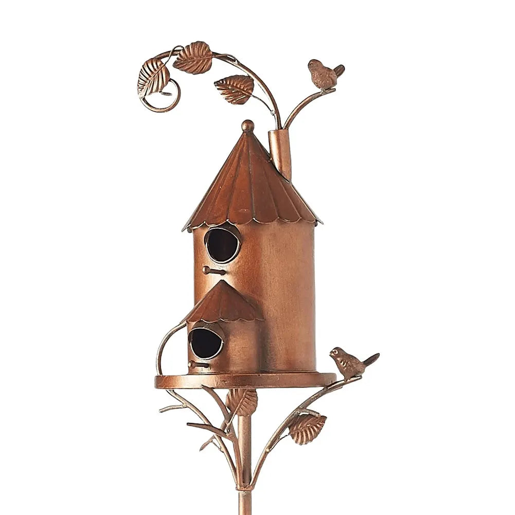 Metal Garden Stake Bird House