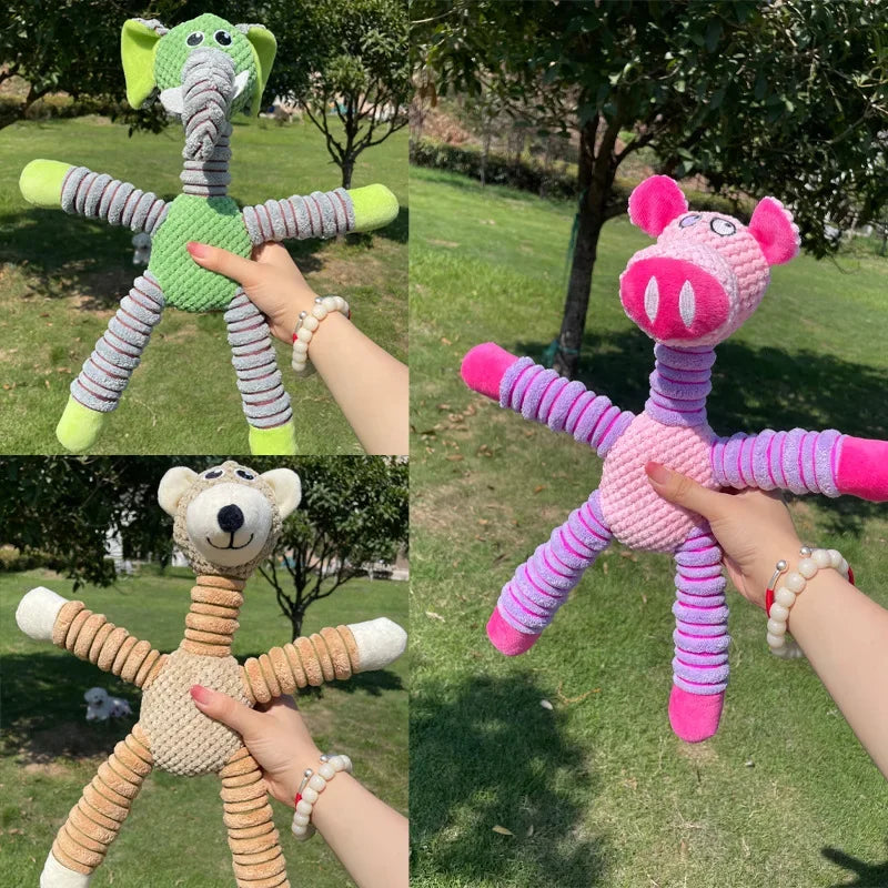 Large Squeaky Animal Soft Plush Dog Chew Toy