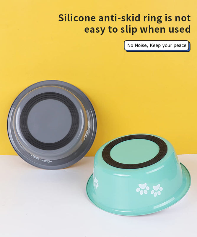 New Stainless Steel Printing Dog Cat Bowl