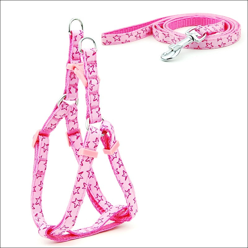 Polka Dot Pet Chest Straps Dog Leash