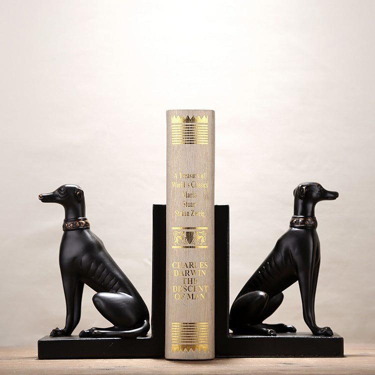 Resin Standing Dog Sitting Book File