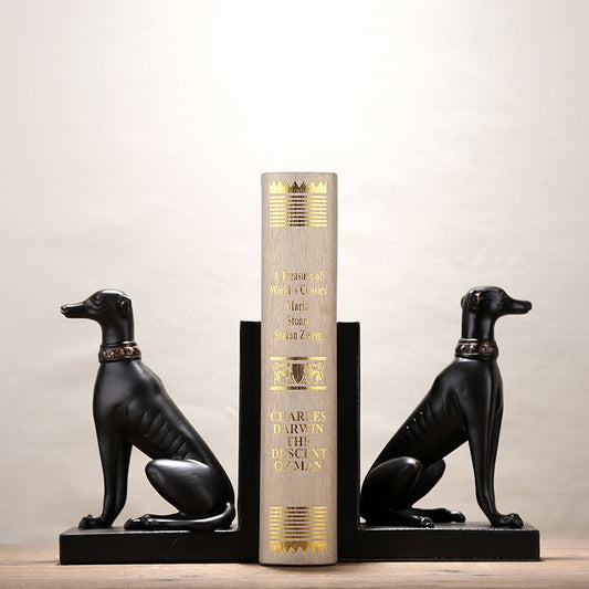 Resin Standing Dog Sitting Book File